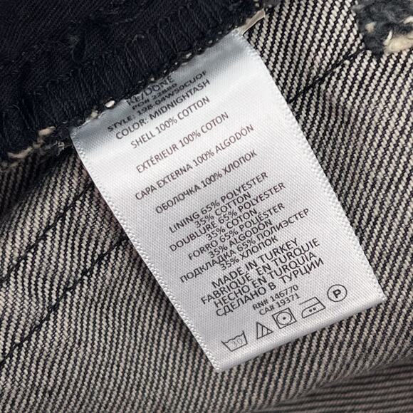 RE/DONE 50s Midnight Ash Denim Cutoff Shorts Women’s Size 28 Casual Retro - Picture 4 of 6